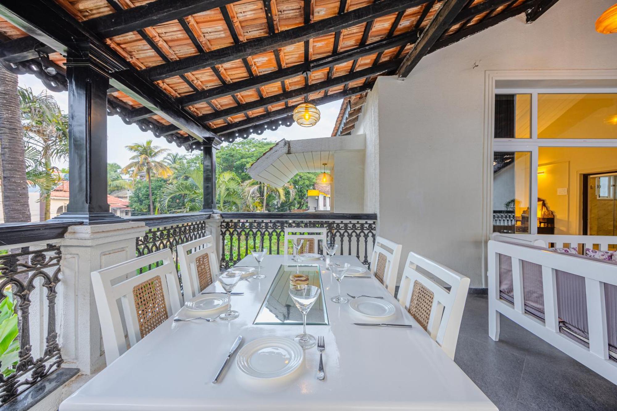 Elivaas 4 Bhk Villa Near Beach With Private Pool & Bar - Casa Boa Vida Candolim Exterior foto