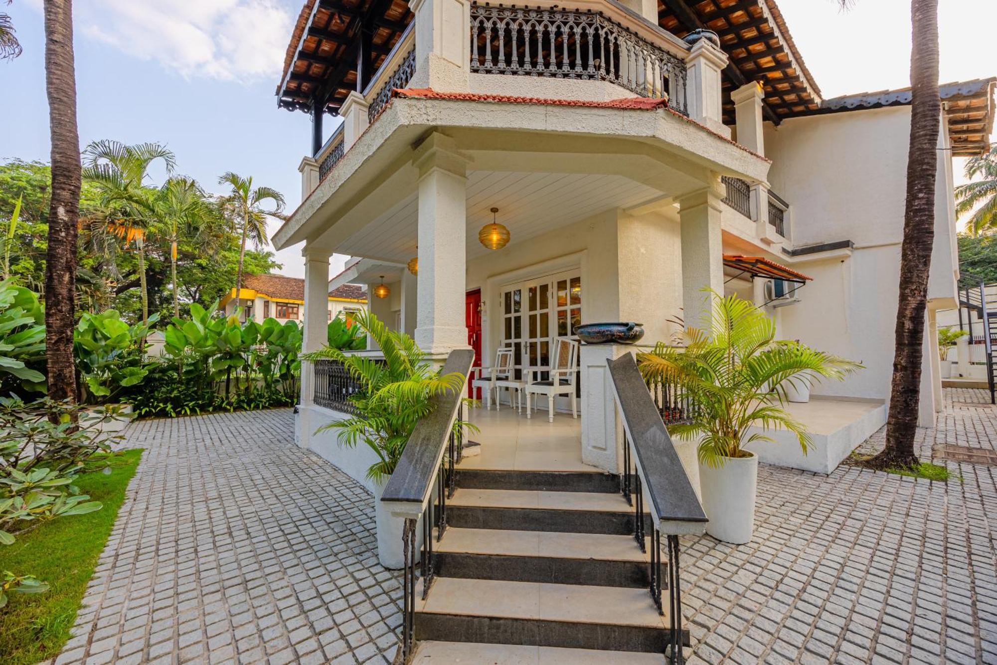 Elivaas 4 Bhk Villa Near Beach With Private Pool & Bar - Casa Boa Vida Candolim Exterior foto